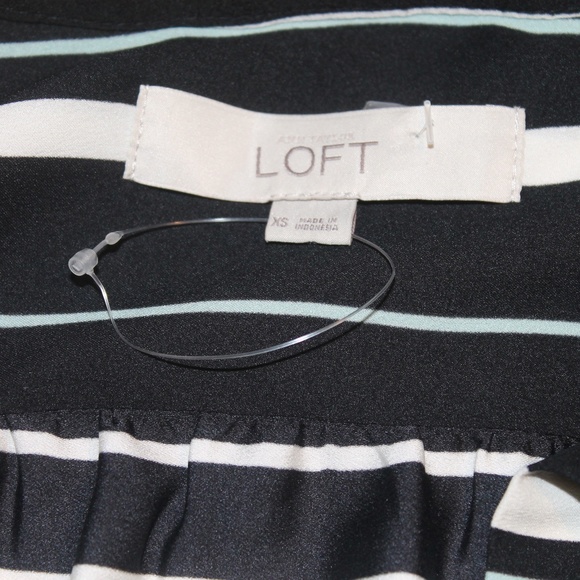 NWOT Ann Taylor Loft Pleated Flouncy Shirt Dress - Picture 5 of 6